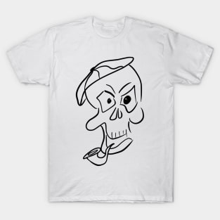 Skull with pipe T-Shirt